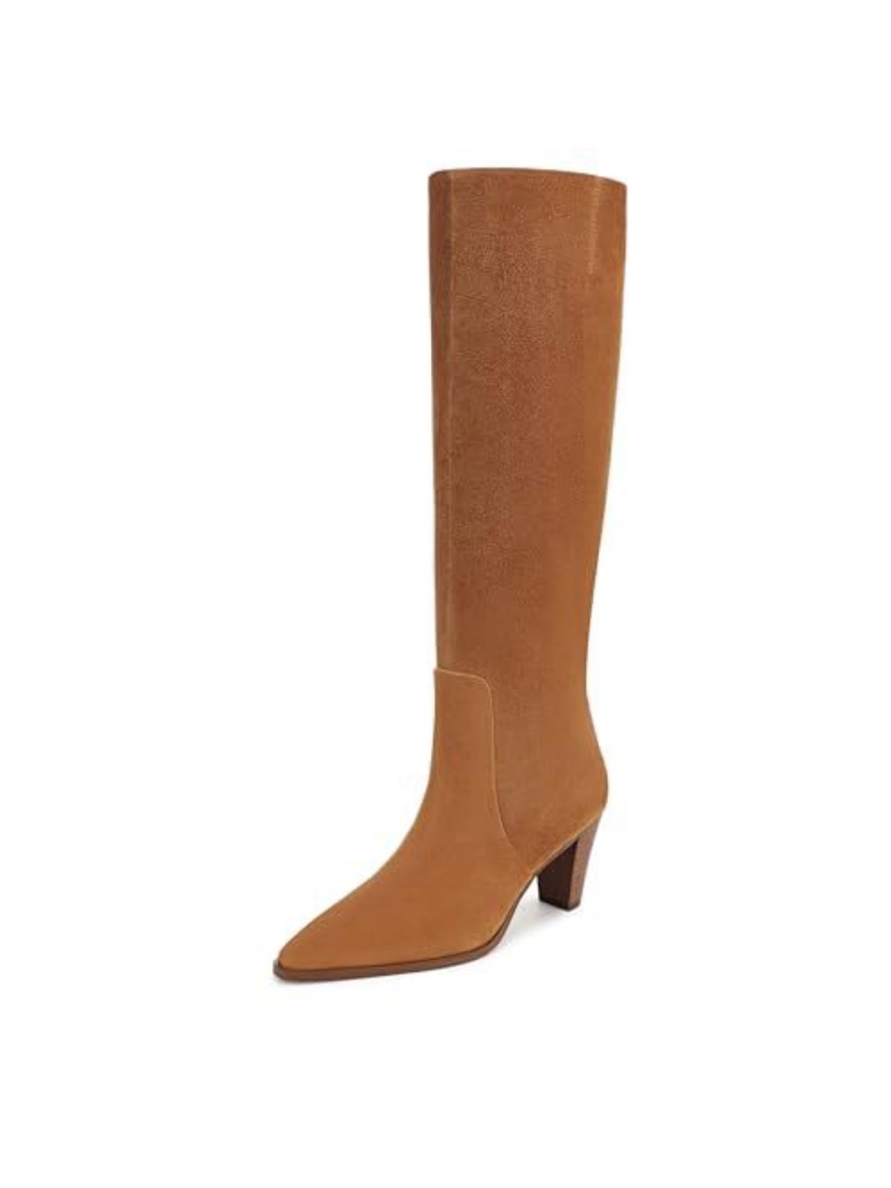 Franco Sarto 5.5 Jayden Saddle Brown Suede Knee High Pointed Toe Boot